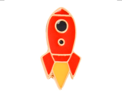 Liten romrakett pin for klær 20x10mm