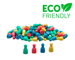 Sett med spillebrikker (100 brikker, 4 farger)