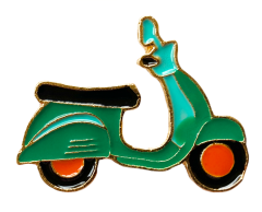 Vespa scooter pin - Retro moped 34x25mm