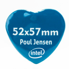 Hjerteformede og trekantede navneskilt