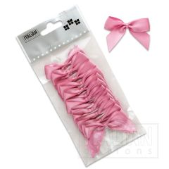 Lyserosa satengsløyfer 5cm (selvklebende) 12 stk. pakke