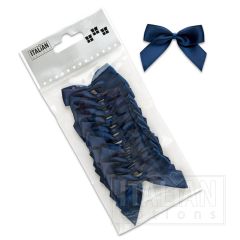 Marineblå satengsløyfer 5 cm (selvklebende) 12 stk. pakke