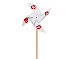 Reklame vindmølle - med eget tryk. Træpind
