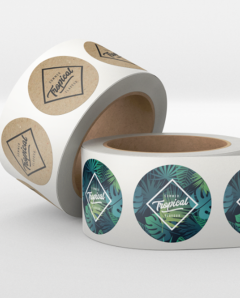 Klistermærker til messe på rulle