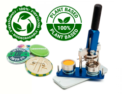 Stor pakke – Maskin for å lage biologisk nedbrytbare buttons.