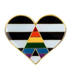 Straight Ally emaljepin hjerteformet