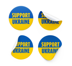 Klistremerkeark Support Ukraine