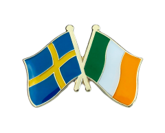 Sverige - Irland vennskaps flagg pin 