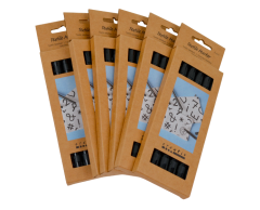 Tekstiltusjer 6 stk. svart 