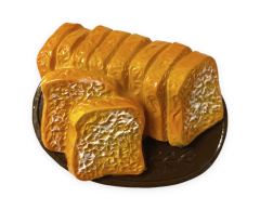 Oppskåret brød 3D-magnet, 55x44mm