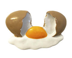 Klekket egg 3D kjøleskapsmagnet, 60x40mm