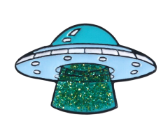UFO glimmer pin 35x22mm