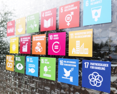 FN's bærekraftsmål gjenbrukbare klistremerker