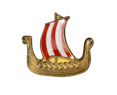 Viking langskip suvenir pin