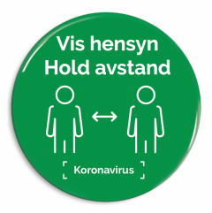 Vis hensyn - Hold avstand grønn