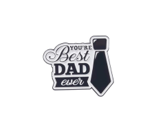 Beste pappa noensinne/ "Best dad ever" pin 26x30mm