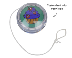 Gjennomsiktig plastjojo med mulighet for eget design